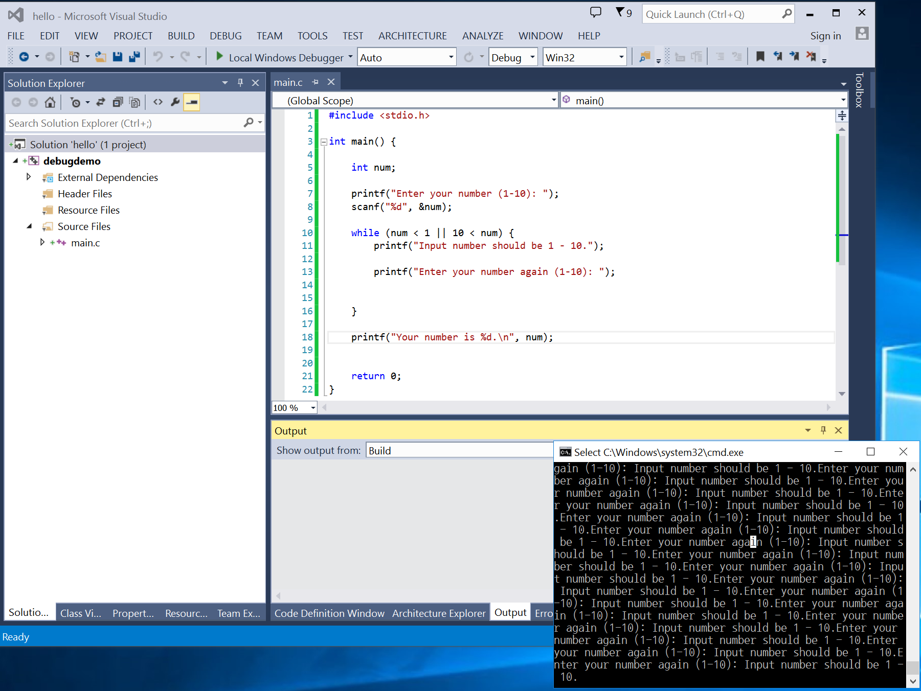 CS585 : Getting Started with Visual Studio Tutorial: Diane H